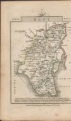John Cary’s 1791 Rare 230 Yrs Old Antique Engraved Map Kent & Huntingdonshire