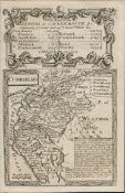 Britannia Depicta E Bowen c1730 Map Kendal Keswick Ambleside Cockermouth.