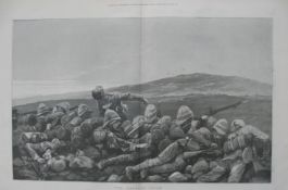 The Royal Inniskilling Fusiliers Held Their Ground to Sunset 1900 Double Print.