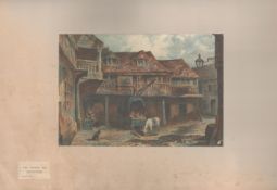 Tarbard Inn Southwark Antique 1888 Views of London.