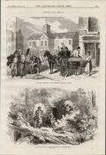 Mulligar Market & Killkenny Ireland 1870 Antique Print.