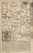 Britannia Depicta E Bowen c1730 Map York Robin hood Tadcaster North Allerton.