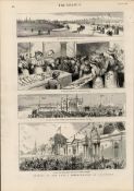 Southport Opening New Market Promenade Antique 1881 Print