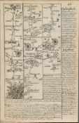 Britannia Depicta E Bowen c1730 Map London Stepney Bow Stratford West Ham Ilford.