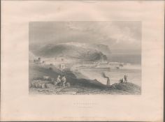 Whitehaven Cumbria Antique 1842 Steel Engraving.