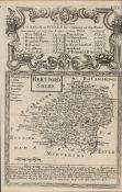 Britannia Depicta E Bowen c1730 Map London to Wells Newmarket Swaffham Fakenham.