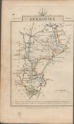 John Cary’s 1791 Rare 230 Yrs Old Engraved Map Bedfordshire & Berkshire.