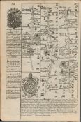 Britannia Depicta E Bowen c1730 Map London, Highgate Barnet, Enfield St. Albans,