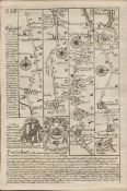 Britannia Depicta E Bowen c1730 Map Yorkshire Wakefield Ripon Pontefract Etc.