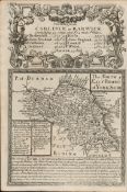 Britannia Depicta E Bowen Rare c1730 Map North & East Riding Yorkshire.