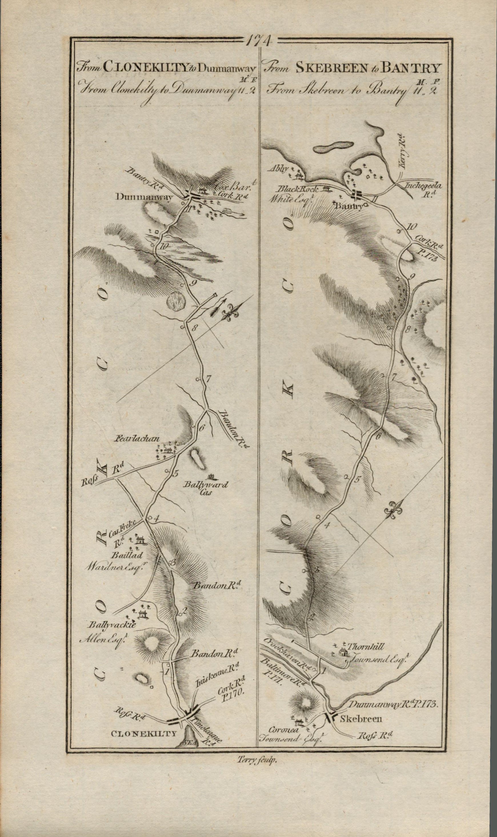 Taylor & Skinner 1777 Ireland Map Skinnereen Bantry Clonakilty Thornhill Cork. - Image 2 of 2