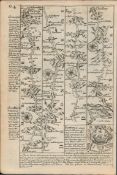 Britannia Depicta E Bowen c1730 Map Devon Yeovil Plymouth Exeter Etc.