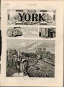 The City of York 16 Loose Page 1881 Antique Supplement.
