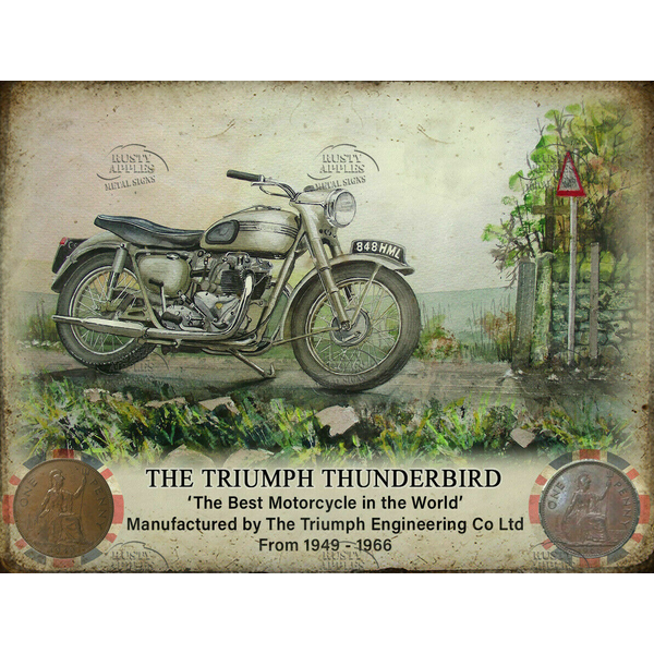Triumph Thunderbird 2 Original Penny Coins From 1949 & 1966