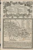 Britannia Depicta E Bowen Rare c1730 Map Berkshire Vale of White Horse Windsor