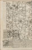 Britannia Depicta E Bowen c1730 Map Oxford Buckingham, Bedford, Cambridge.