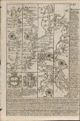 Britannia Depicta E Bowen c1730 Map Manchester Bury Middleton Rochdale Leeds.