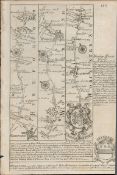 Britannia Depicta E Bowen Rare c1730 Map Hereford Worcester Droitwich Solihull Etc.