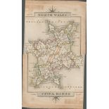 John Cary’s 1791 Antique Copper Engraved Map North & South Wales.