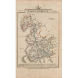 John Cary’s 1791 Antique Copper Engraved Map Lancashire & Leicestershire.
