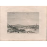 Berwick Upon Tweed Antique 1842 Steel Engraving.