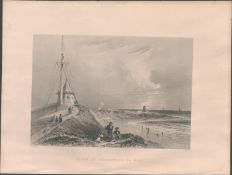 Fleetwood on Wyre 1842 Antique Steel Engraving.