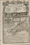 Britannia Depicta E Bowen c1730 Map Cornwall St Ives Lizard Point Truro Etc.