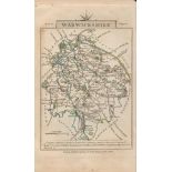 John Cary’s 1791 Antique Copper Engraved Map Sussex & Warwickshire.