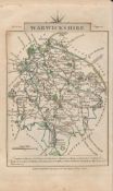 John Cary’s 1791 Antique Copper Engraved Map Sussex & Warwickshire.