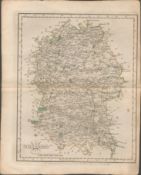 Wiltshire John Cary 1787 Antique Hand Coloured Map