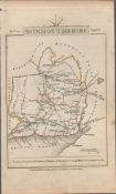 John Cary’s 1791 Antique Copper Engraved Map Monmouthshire & Norfolk.