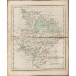 Huntingdonshire John Cary’s 1787 Antique Hand Coloured Map.