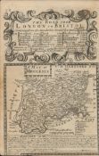 Britannia Depicta E Bowen Rare c1730 Map Middlesex, Morpeth Northumberland.