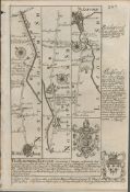 Britannia Depicta E Bowen Rare c1730 Map Nottingham Newark Lincoln Grimsby Etc.
