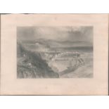 Stonehaven Scotland Antique 1842 Steel Engraving.