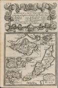 Britannia Depicta E Bowen c1730 Map Channel Islands Guernsey Jersey Scilly Isles Etc.