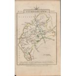 John Cary’s 1791 Antique Copper Engraved Map Cumberland & Derbyshire.