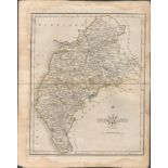 County of Cumberland John Cary’s 1787 Antique Hand Coloured Map.