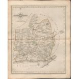 Monmouthshire John Cary’s 1787 Antique Hand Coloured Map.