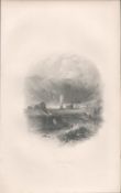 Antique Print 1850’s Glendalough Wicklow Mr & Mrs S.C. Hall Ireland Its Scenery