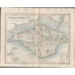 Isle of Wight 1850 Antique Steel Engraved Map Thomas Dugdale
