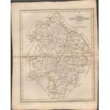 Warwickshire John Cary 1787 Antique Hand Coloured Map.