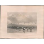 Blackpool Sands 1842 Antique Steel Engraving