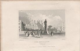 The Pavilion Brighton 1850 Antique Steel Engraved Illustration.