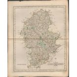 Staffordshire John Cary’s 1787 Antique Hand Coloured Map.