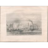 Greenock Scotland Antique 1842 Steel Engraving.