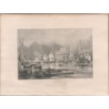 Newcastle Upon Tyne Antique 1842 Steel Engraving.