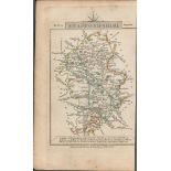 John Cary’s 1791 Rare Copper Engraved Map Staffordshire & Somersetshire.