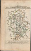 John Cary’s 1791 Rare Copper Engraved Map Staffordshire & Somersetshire.