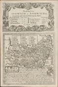 Britannia Depicta E Bowen Rare c1730 Map County Suffolk Ipswich Sudbury Thetford.